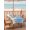 Wheat White SkyBlue, variant on Outdoor Tablecloth with Umbrella Hole and Zipper, Christmas Blue Rectangle Table Cloth 54x80 Inch Waterproof Tablecloth, White Xmas Tree Forest Poinsettia Rustic Wooden Picnic Table Cover for Patio