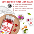 thumbnail image 2 of Liver Cleanse Detox & Repair Gummies - 24 Potent Herb w/ 1000mg Milk Thistle Silymarin, Dandelion, Artichoke Extract & Elderberry - No Sugar, Raspberry Flavor -120 Count, 2 of 8