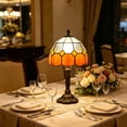 thumbnail image 4 of Table Lamp with Stained Glass Shade, 36 cm Height, Colorful Decorative Bedside Lamp for Bedroom, Living Room, Soft Ambient Lighting with Eye-Caring Diffused Light, 4 of 7