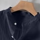 thumbnail image 5 of Camisetas de Manga Larga para Hombre Algodón Europa América Estilo Cuello de Soporte Boca Abierta Camisa de Manga Corta, Blusa de Poliéster Unisex, 5 of 6
