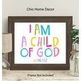 thumbnail image 3 of AVOI I Am A Child Of God - Christian Wall Art for Girls Bedroom, Toddler Baby Girl Room Decor - Bible Verse Wall Art - Religious Gifts - Little Girls Room Unframe: 11x14inch(28x36cm), 3 of 5