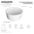 thumbnail image 6 of Kingston Brass VRTRO515224 51-Inch Solid Surface Round Double Ended Freestanding Tub with Drain in Matte White, 6 of 10