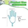 thumbnail image 2 of Uxcell Golf Gloves Stretcher,Plastic Keeper Support Rack Holder Dryer Hanger Frame with Hanging Hooks Blue, 2 of 7
