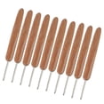 thumbnail image 3 of Ganchos de ganchillo, mango de bambú, agujas de coser, herramientas de bordado, una sola cabeza, 3,0 mm 10 Piezas Eigraketly HA006418-11, 3 of 6