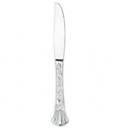 Simcha Silver Plastic Knives 20Ct