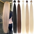 thumbnail image 2 of Typpkmm Mechones De Pelo Liso De Hueso with Extensiones De Cabello Natural De, 2 of 7