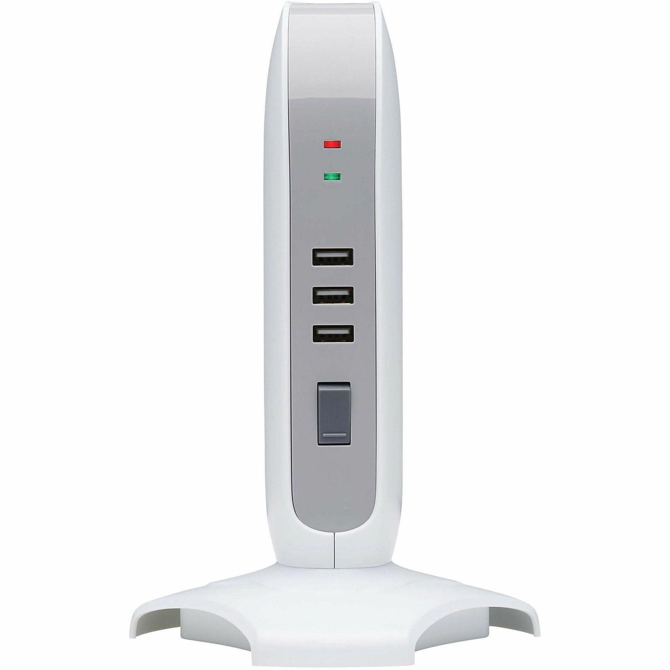 Tripp Lite Surge Protector Tower 5-Outlet 3 USB Ports 6ft Cord 5-15P White