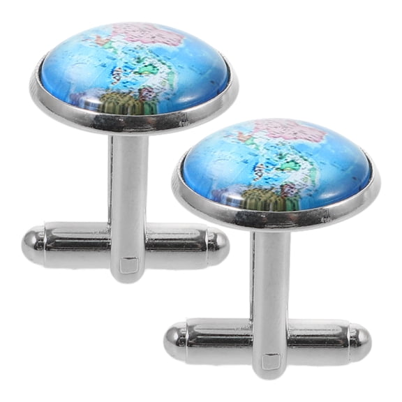 2pcs Men Suit Cufflinks Studs Metal Alloy Gift for Shirts with Polished Finish and Round Shape