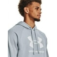thumbnail image 4 of Under Armour mens Rival Fleece Logo Hoodie, 465 Harbor Blue / / White, Large, 4 of 6