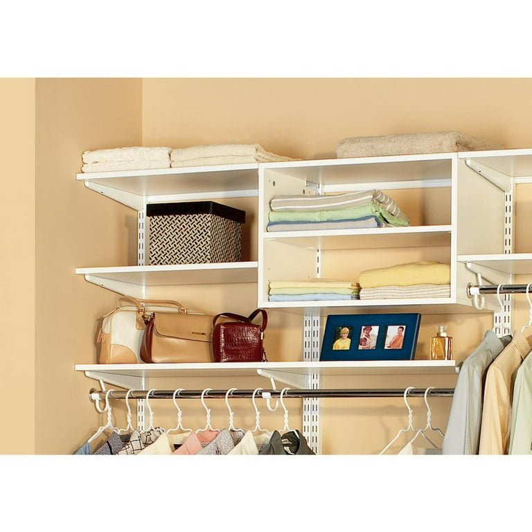 Organized Living FreedomRail 6 Ft. White Melamine Closet Shelf