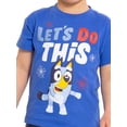thumbnail image 3 of Bluey Toddler Graphic Americana Crewneck Tee with Short Sleeves, Sizes 12M-5T, 3 of 6