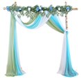 thumbnail image 1 of Wedding Arch Drape Fabric Extra Long 3 Panels Wide Sheer Wrinkle Free Soft Wedding Party Archway Backdrop Drapery Party Supplies, 1 of 5