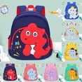 thumbnail image 2 of 3D Cartoon Dinosaur Backpack for Ages 3rd 4th 5th 6th Cushioned Shoulder Straps Soft Fabric Waterproof Play Daypack, 2 of 4
