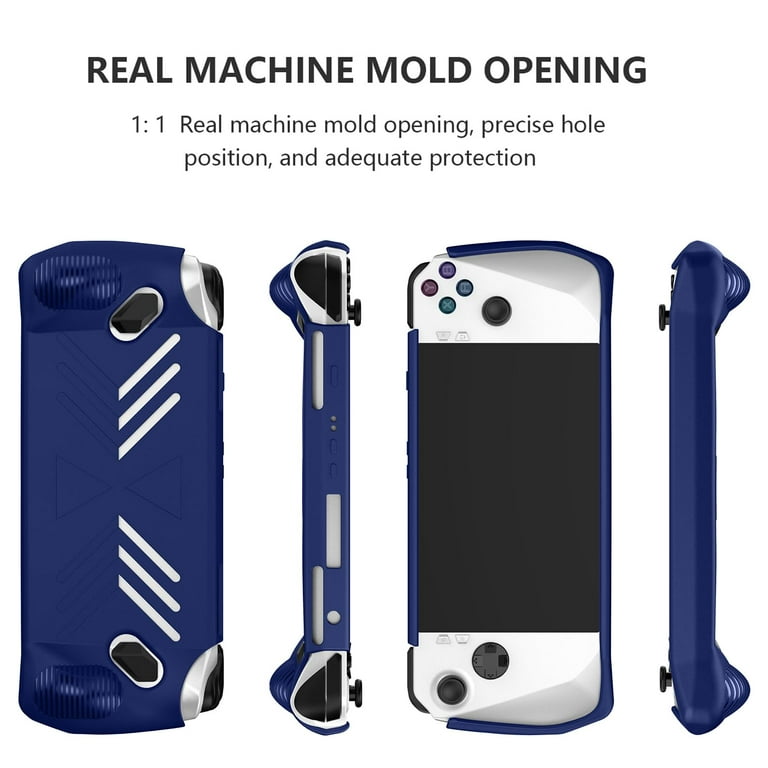 Soatuto Case for ROG Ally Game Console Silicone Hard Case Back Cover Anti-Scratch Drop-proof Non-Slip Protective Case for 2023 Asus ROG Ally Game