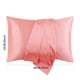 thumbnail image 5 of Funda de almohada de seda sintética para cabello y piel. Juego de 2 fundas de almohada de seda sintética de 50 x 66 cm con cierre de sobre. Ideal para mujeres y hombres., 5 of 5