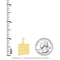 thumbnail image 4 of 10k Yellow Gold Textured Unisex New Mexico State Charm Pendant for Men Women, 4 of 5