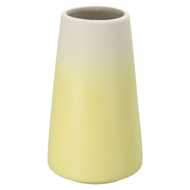 Unique Bargains Flower Vase, Ceramic Floral Vase for Fireplace Room Decor, Gradient Yellow