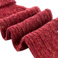 thumbnail image 2 of Lian LifeStyle 5 Pairs Stylish, Cozy, Thick & Warm Women's high crew wool blend socks for Winter & All Seasons HR1412 Size 6-9 (Wine Color), 2 of 4
