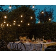 Twinkly–App-Controlled LED Bulb Lights String w/20 AWW(Warm White to Cool White) LEDs. 32.8ft. Black Cable. Indoor & Outdoor Smart Lighting Decoration