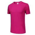 thumbnail image 5 of Sopiago Mens Casual Slim Fit Short Sleeve Crew Neck T-Shirts Soft Lightweight Tshirt Men Hot Pink,M, 5 of 7