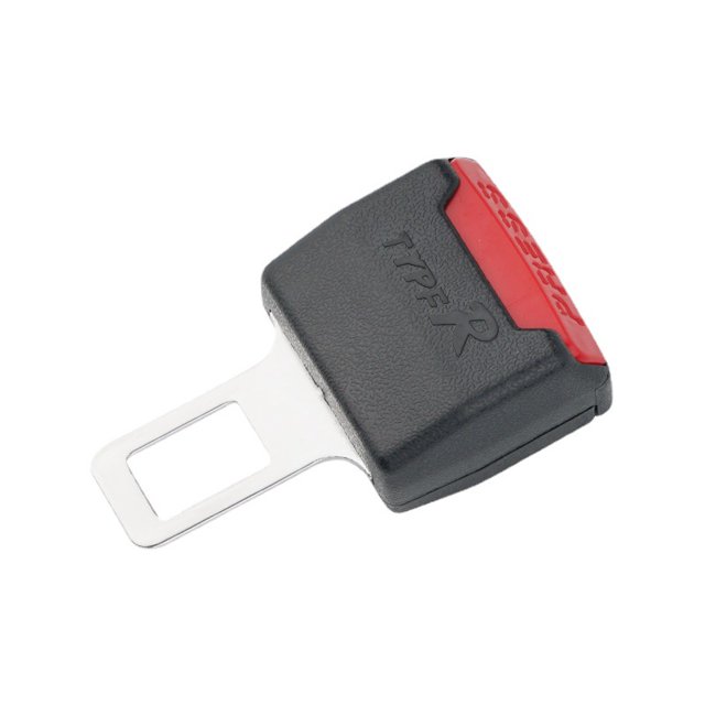 Hebilla de cinturón de seguridad de 2 piezas, color negro y rojo, con abridor de botellas, conector para cinturón de seguridad para todas las marcas de automóviles, clip