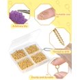 thumbnail image 4 of KAQ 430pcs Small Screw Pins for Jewelry Making & DIY Crafts, Mini Eyelet Screws for Art Projects & Bead Charms, Tiny Hooks & Eyes for Crafts (Gold & Silver, 3 Sizes)
171, 4 of 9