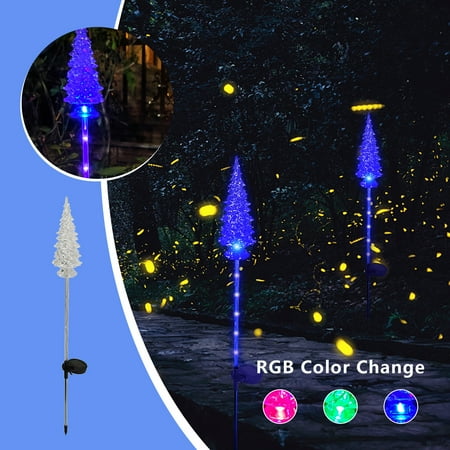 

Solar Christmas Tree Light Simulation Color Changing LED Ground Plug Light