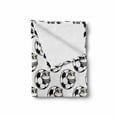 thumbnail image 2 of Soccer Soft Flannel Fleece Throw Blanket, Cartoon Football Mascot with Happy Funny Face Expression Sports Game Play, Cozy Plush for Indoor and Outdoor Use, 60" x 80", Black White Yellow, by Ambesonne, 2 of 6