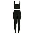 thumbnail image 6 of No Boundaries Seamless Cropped Tank and Leggings Set, 2-Piece, Women's and Women's Plus, 6 of 6