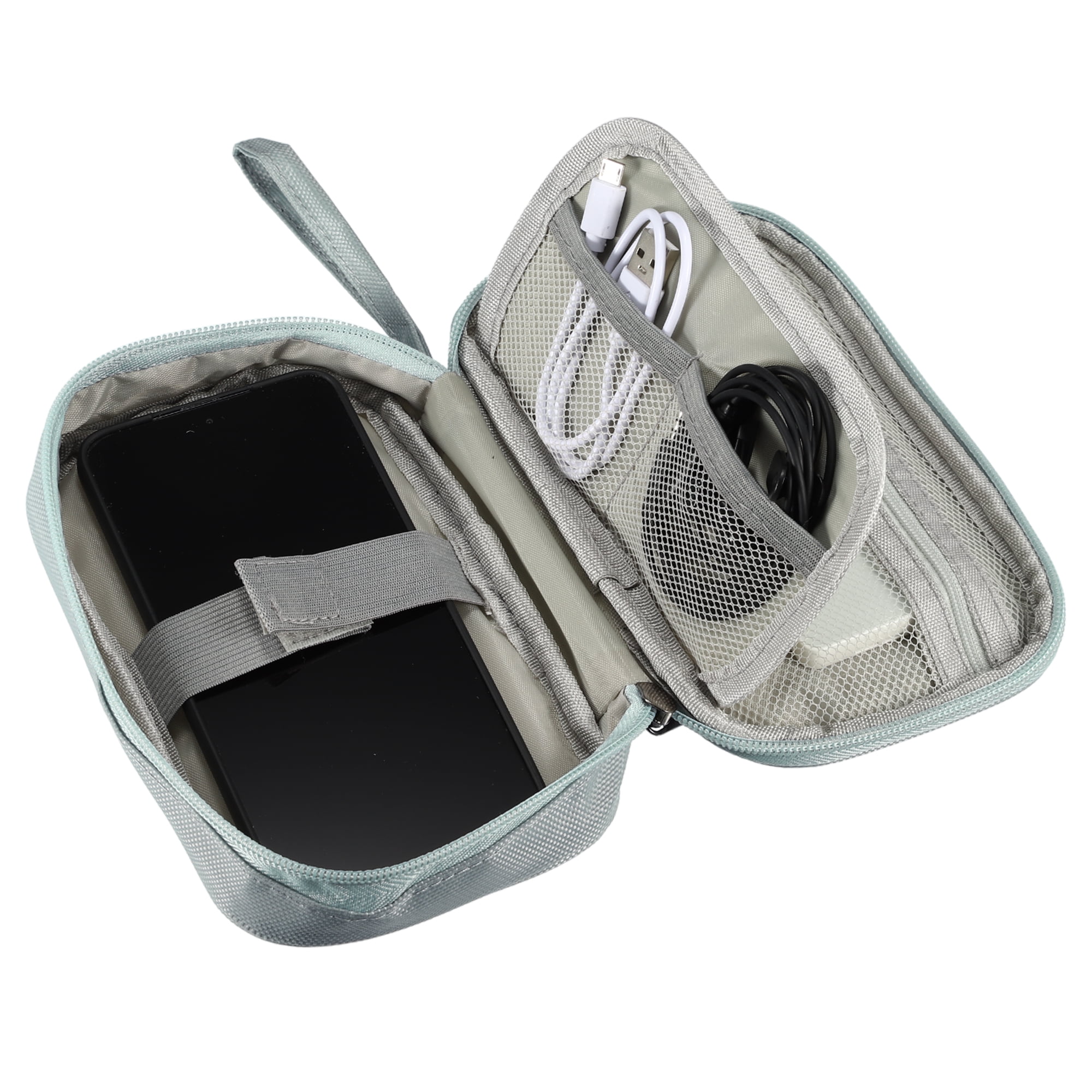 Unique Bargains Electronic Organizer Cable Portable Waterproof Pouch for Accessories Gray