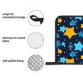thumbnail image 6 of ZNDUO Oven Mitts and Pot Holders Sets, Blue Cartoon Star Doodle Pattern Non-Slip Cooking Oven Mitts, 6 of 8