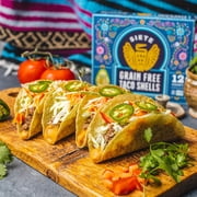 (4 pack) Siete Family Foods Grain Free Crunchy Taco Shells, 12 Count