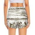 thumbnail image 2 of Lsque Rice Harvest Printed Women's Running Shorts with Liner Pockets,Elastic Quick Dry Workout Athletic Gym Yoga Shorts,Womens High Waist Shorts-Small, 2 of 9