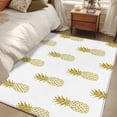 thumbnail image 4 of Pineapple Area Rugs 3'x5', Washable Small Throw Rugs for Living Room Bedroom, Modern Abstract Yellow Fruits Textured Indoor Outdoor Rug Non-Slip Low Pile Carpet Runner Reversible Floor Mats, 4 of 8