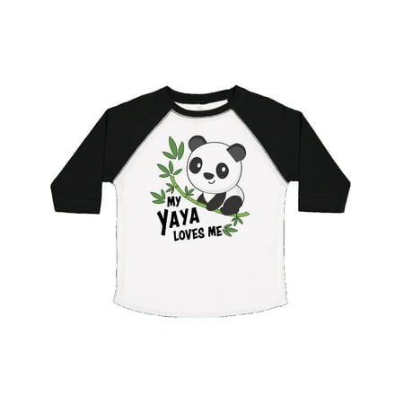 

Inktastic My Yaya Loves Me- cute panda Gift Toddler Boy or Toddler Girl T-Shirt