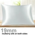 thumbnail image 3 of Unique Bargains 1-Pack 19 Momme Natural Silk Pillowcase, Standard, Silver, 3 of 8