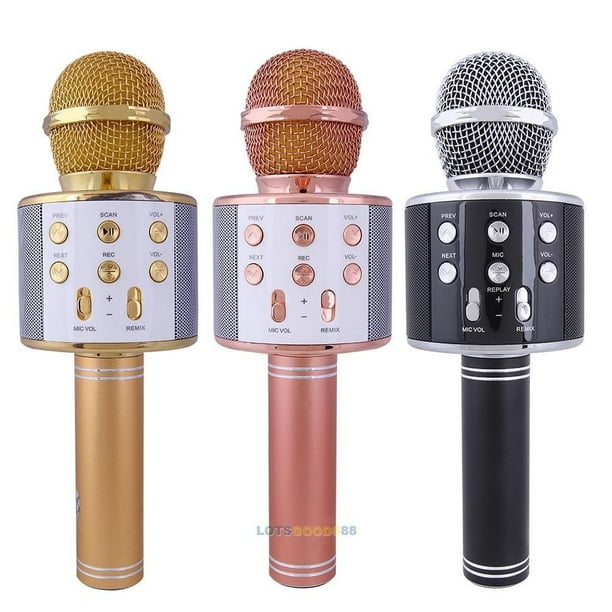 2X(MINI AUDIO SANS Bluetooth Home Singing Karaoké Microphone