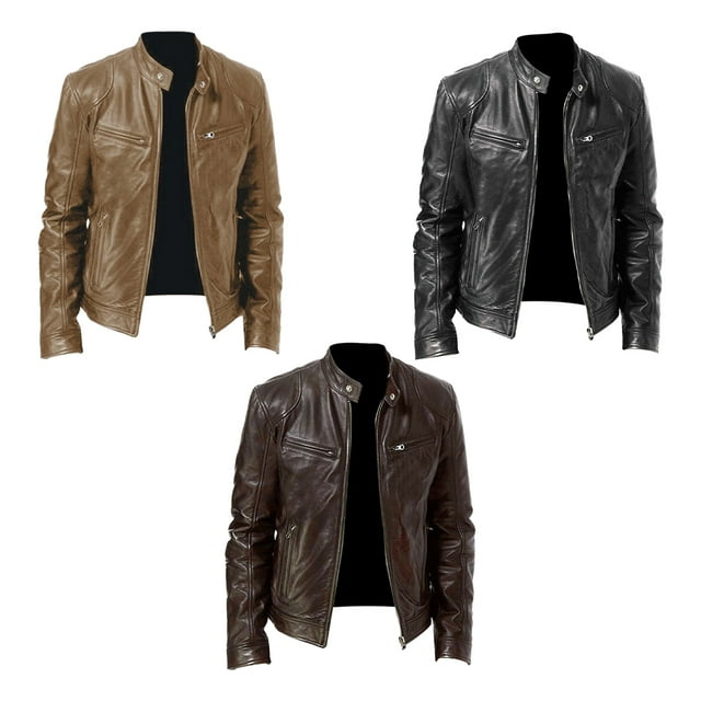 maskred Mens Motorcycle Jacket Multiple Sizes Available Windproof Warm Cool Appearance Cotton Jackets black 4XL