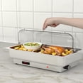 thumbnail image 4 of Bingirl 9QT Electric Chafing Dish Electric Buffet Warmer Set with Temperature Control and Roll Top(Full Size), 4 of 7