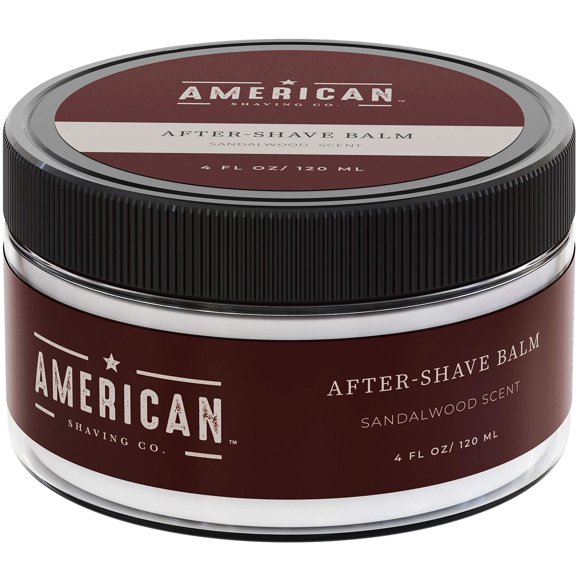 American Shaving Co. Bálsamo para después del afeitado para una suavidad (aroma a sándalo) Calma e hidrata la cara después del afeitado Trata el enrojecimiento y las quemaduras de afeitar Loción para