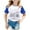 Blue, variant on Godom Girls Kid Tough T-Shirt Short Sleeve Cotton Tees Kids Tee Tops Girl Clothes