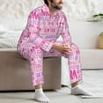 thumbnail image 7 of Lsque Best Mom ever Pattern Long Sleeve Pajama Set for Men - Soft 2-Piece Sleepwear and Loungewear Set with Pockets, Comfy Nightwear-X-Large, 7 of 7