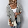 thumbnail image 2 of Lilgiuy Women Casual Pockets Long Sleeve Casual Solid Coat Cardigan Blouse(Gray,10) Fall Fashion for 2022 Spring Winter, 2 of 5