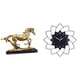 thumbnail image 1 of Escultura acrílica, figura, arte, estatua de caballo, reloj de pared, adorno colgante silencioso, decoración para sala de estar y dormitorio., 1 of 8