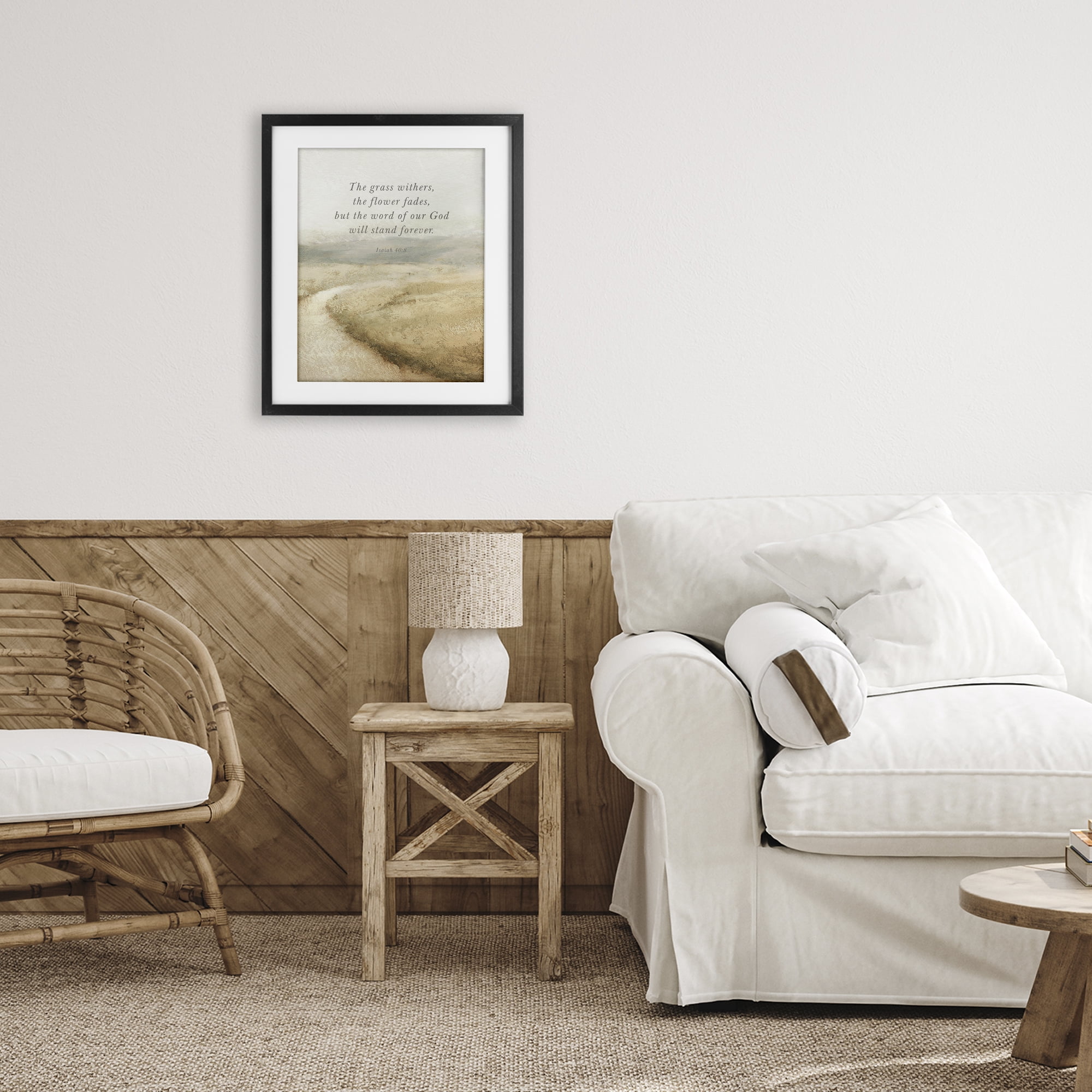 Stupell Industries Word Of God Isaiah Proverb Black Framed Print Under Glass, design by John Spaeth