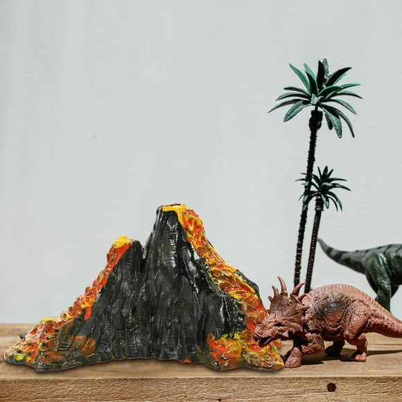 LEEYNEER 1Set Simulation Volcano Models Assorted Color Realistic Shape Soft Plastic Educational Toy for Children
