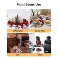thumbnail image 2 of 13 Inch Round Placemats Set of 6, Red Black Plaid Christmas Non Slip Heat Insulation PP Table Mats, Xmas Snowman Snowflake Winter Washable Place Mats for Kitchen Dining Party Table Decor, 2 of 7