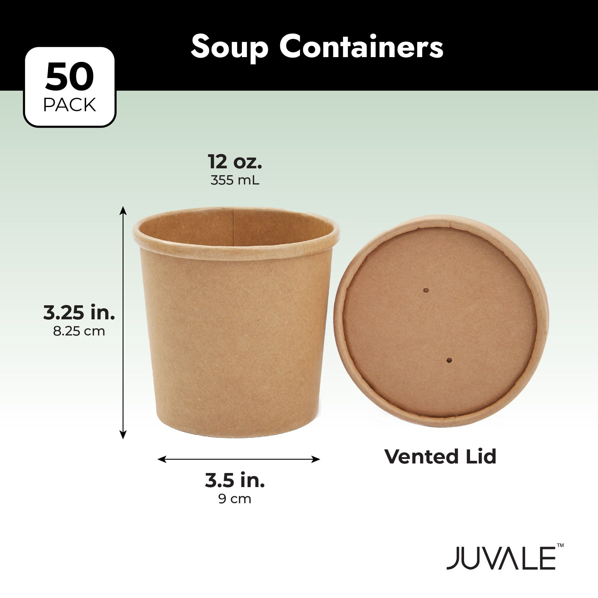 50 Pack 12 oz Disposable Soup Containers with Lids, Take Out Cups for Hot  or Cold Food to Go, Pack - Ralphs