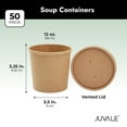 50Pack 12 oz To Go Soup Containers with Lids, Disposable Paper Bowls
