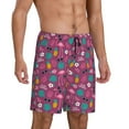 thumbnail image 2 of Easygdp Summer Flamingo Men's Short Pajama Pants, Sleep Shorts, Household Pants, Casual Pants with Pockets - Large, 2 of 9